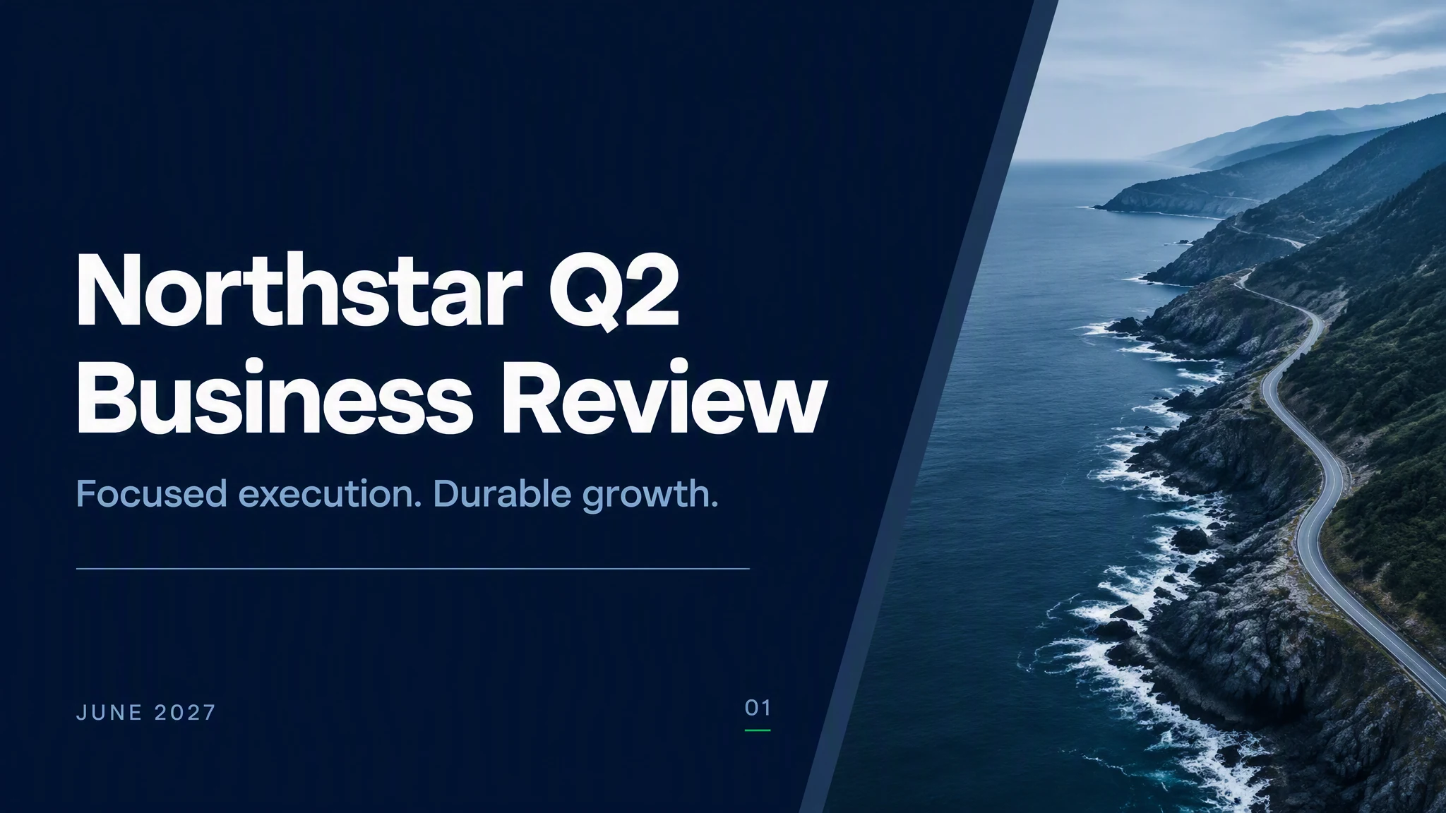 Business deck cover slide variant